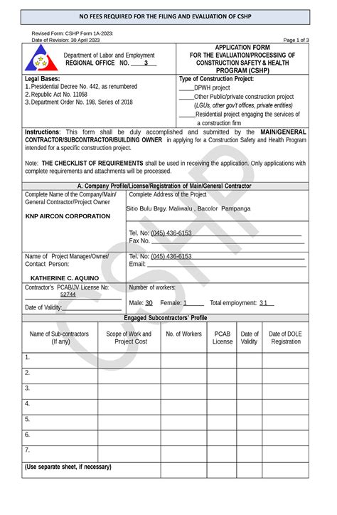 cshp form 2a-2023|CSHP Form 2a 2023 .